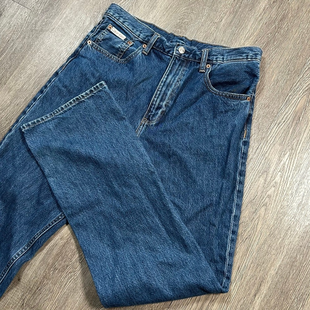 Calvin Klein Jeans 31X31 Blue Original Bootcut Denim Men's 100% Cotton